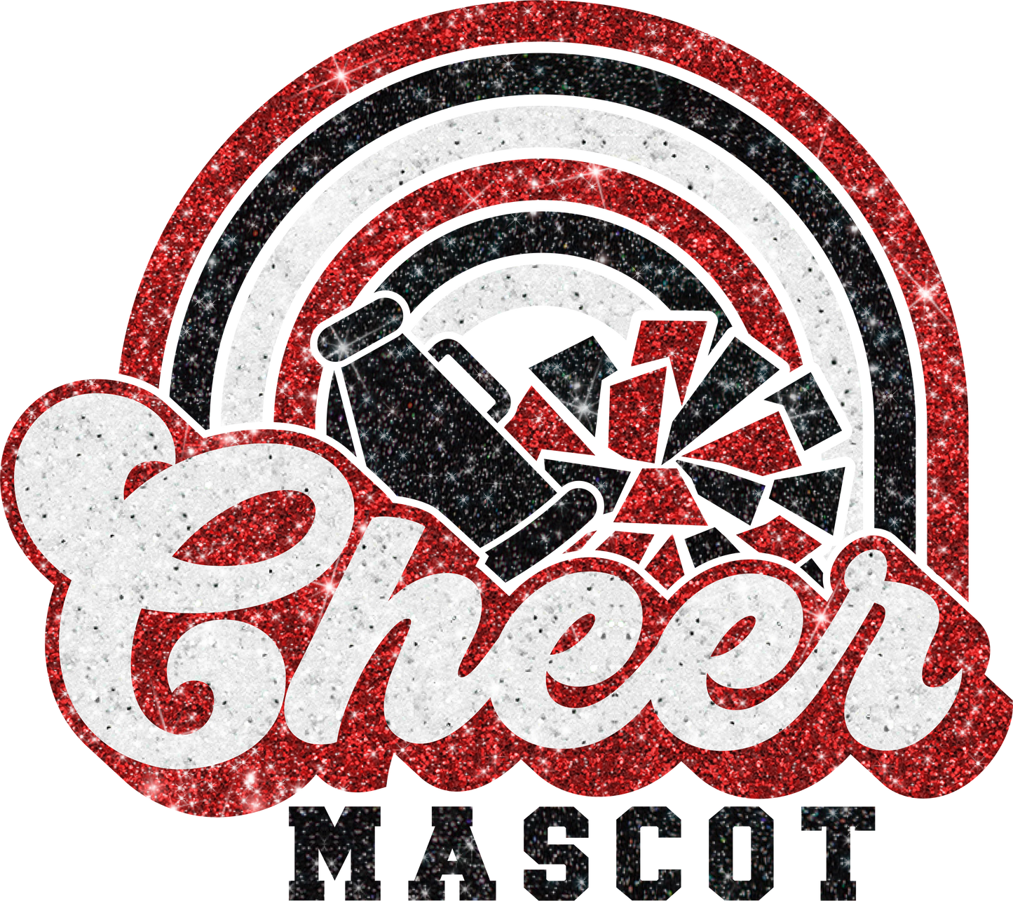 Glitter Cheer tee  (ADD SCHOOL COLORS IN NOTES)