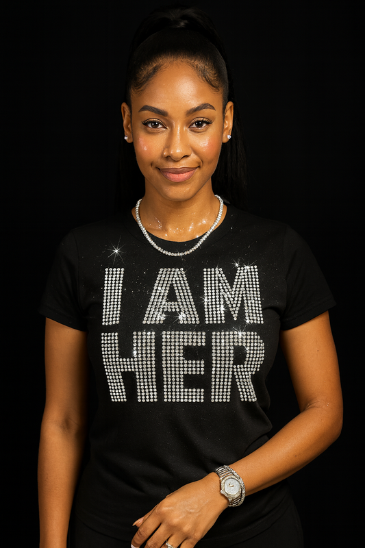 I AM HER Rhinestone Tee